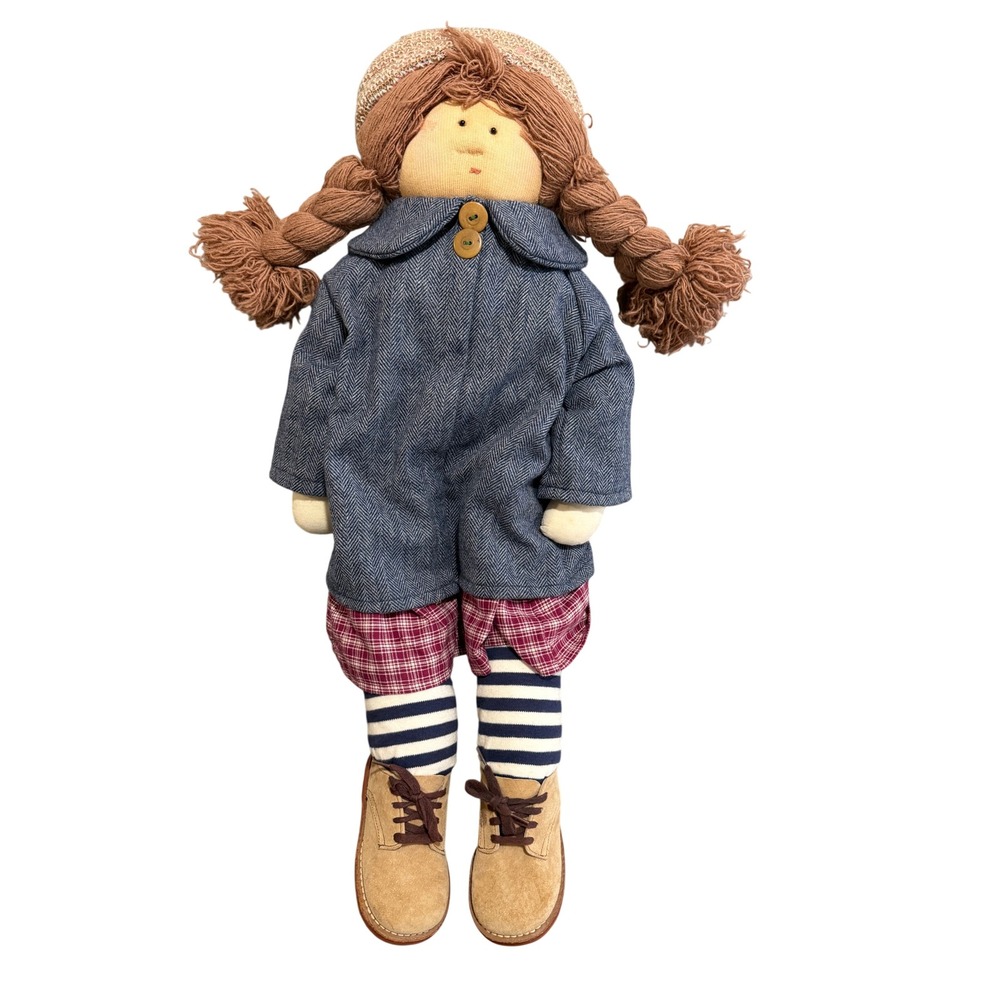 Little Souls Rag Doll Herringbone Coat Skirt Yarn Pigtails Gretchen Wilson